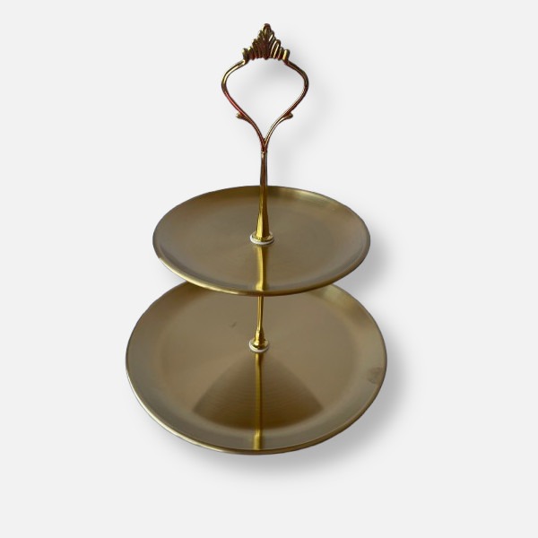 Plato de dos pisos en bronce